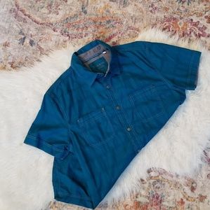 MENS SHORT SLEEVE BUTTON DOWN SHIRT